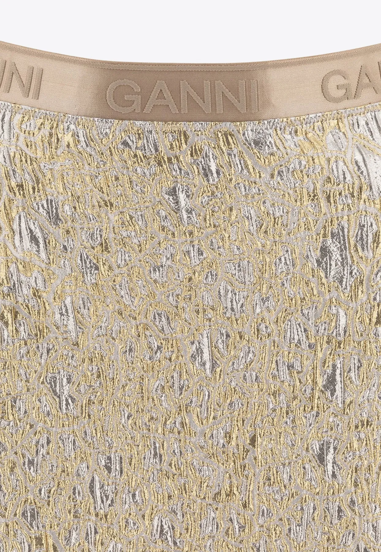 Metallic Mini A-line Skirt