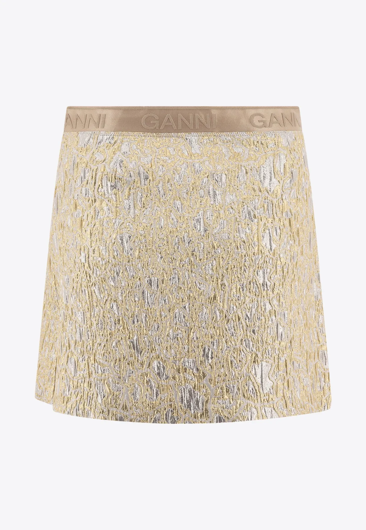 Metallic Mini A-line Skirt