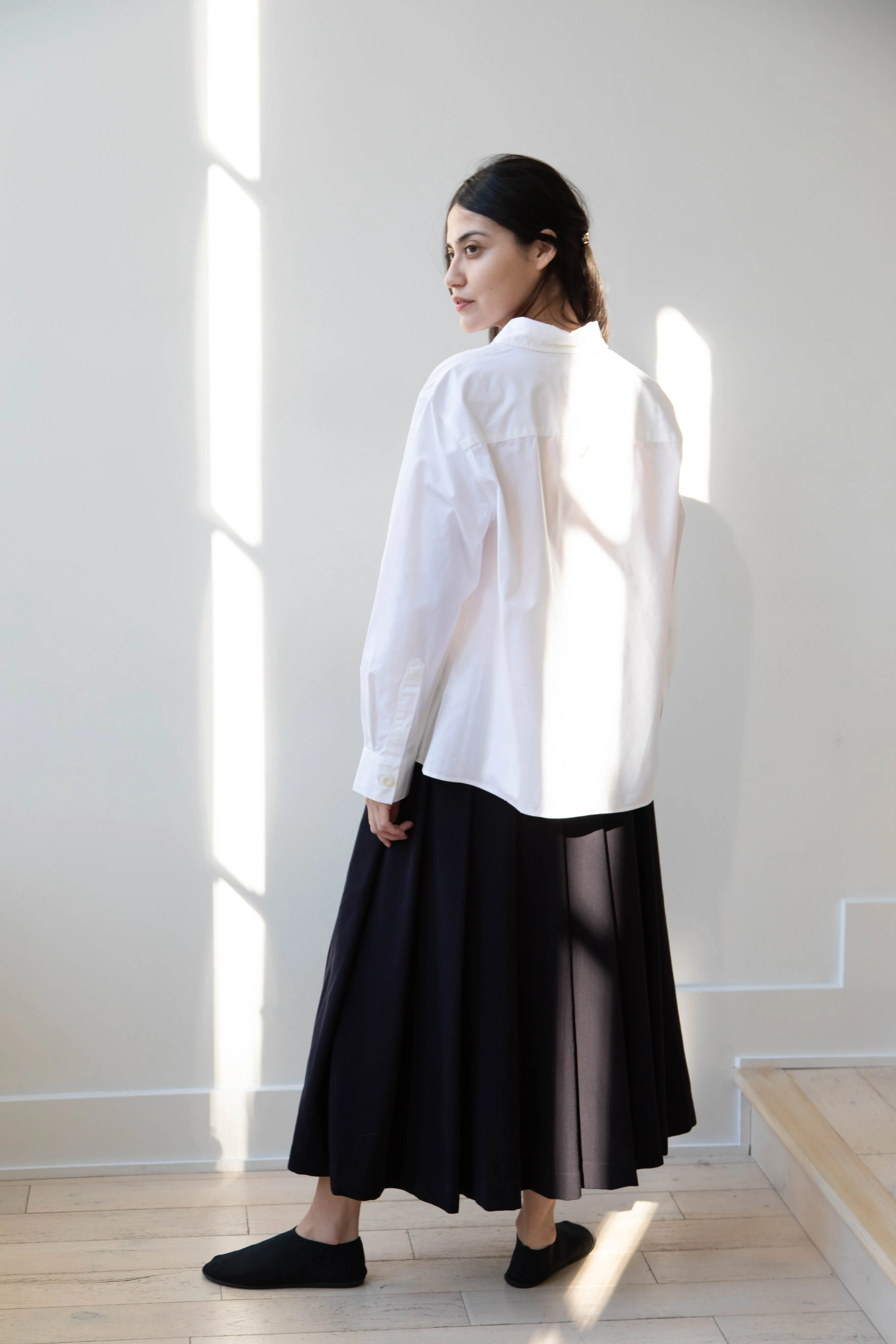 MHL | Big Pocket Swing Shirt in White