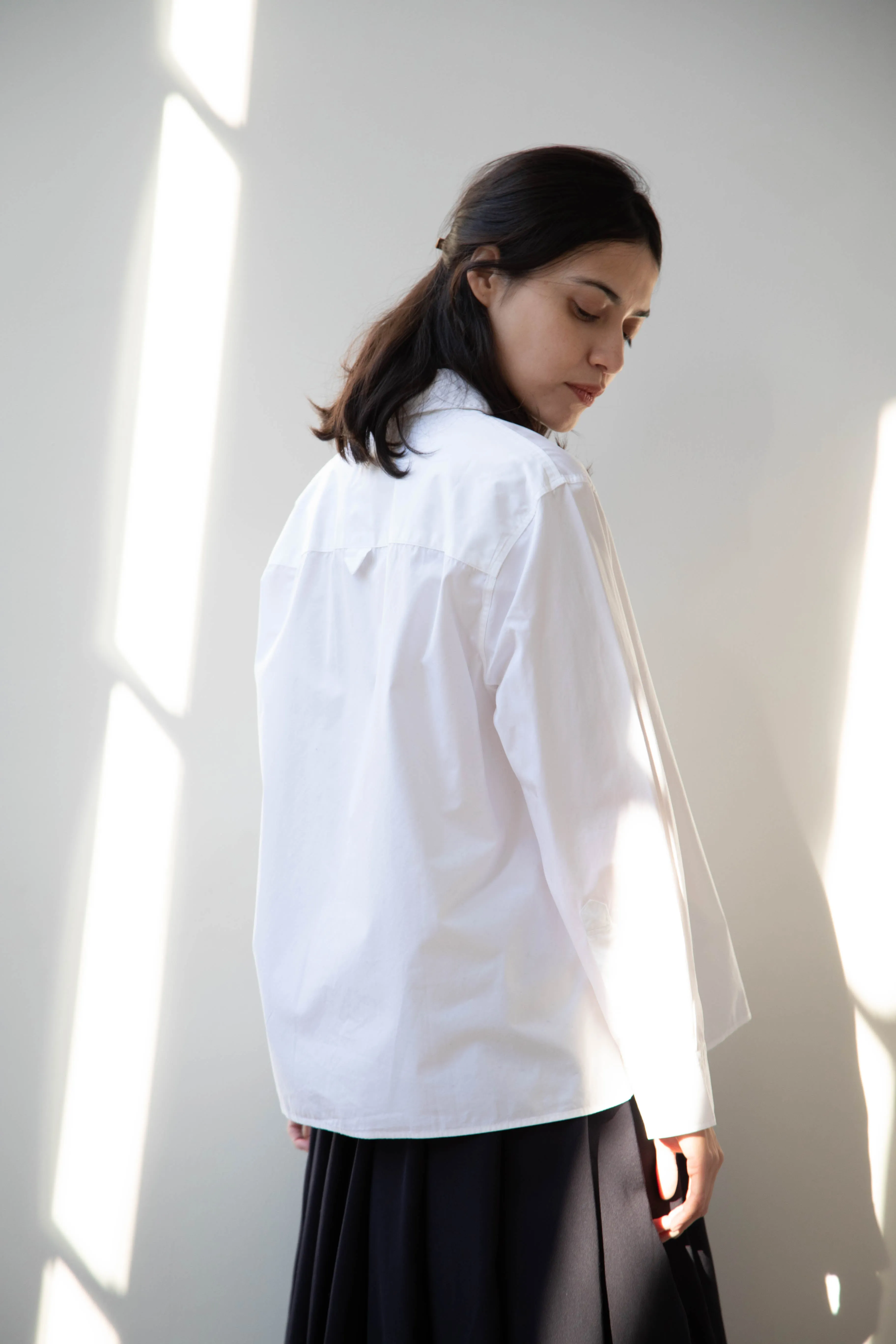 MHL | Big Pocket Swing Shirt in White