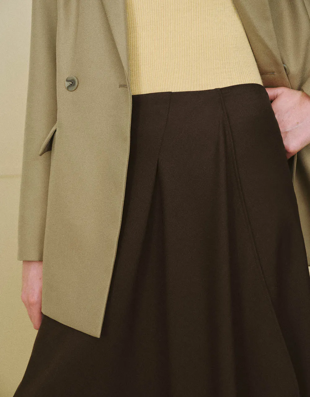 Midi A-Line Skirt