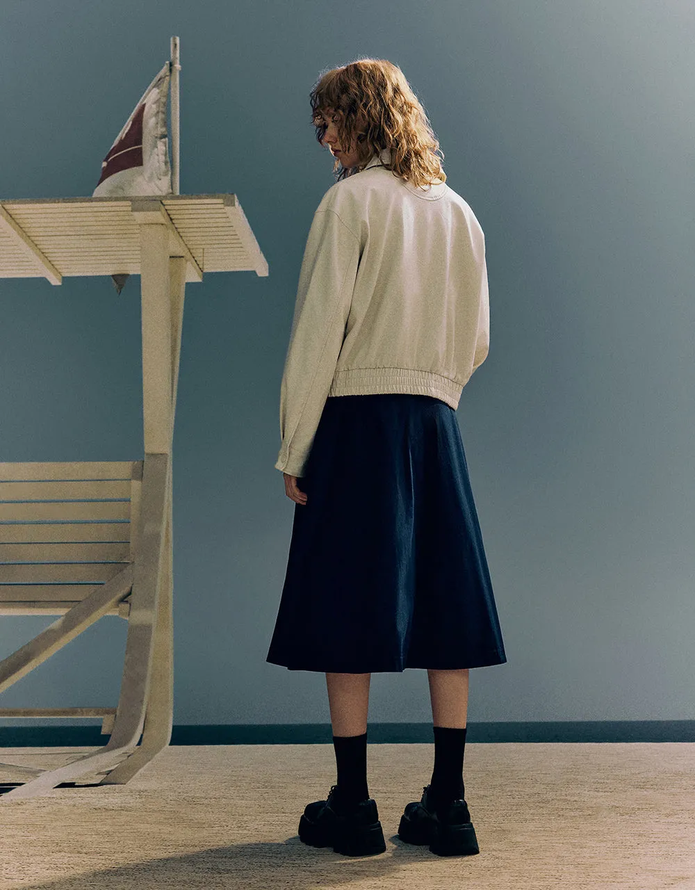 Midi A-Line Skirt