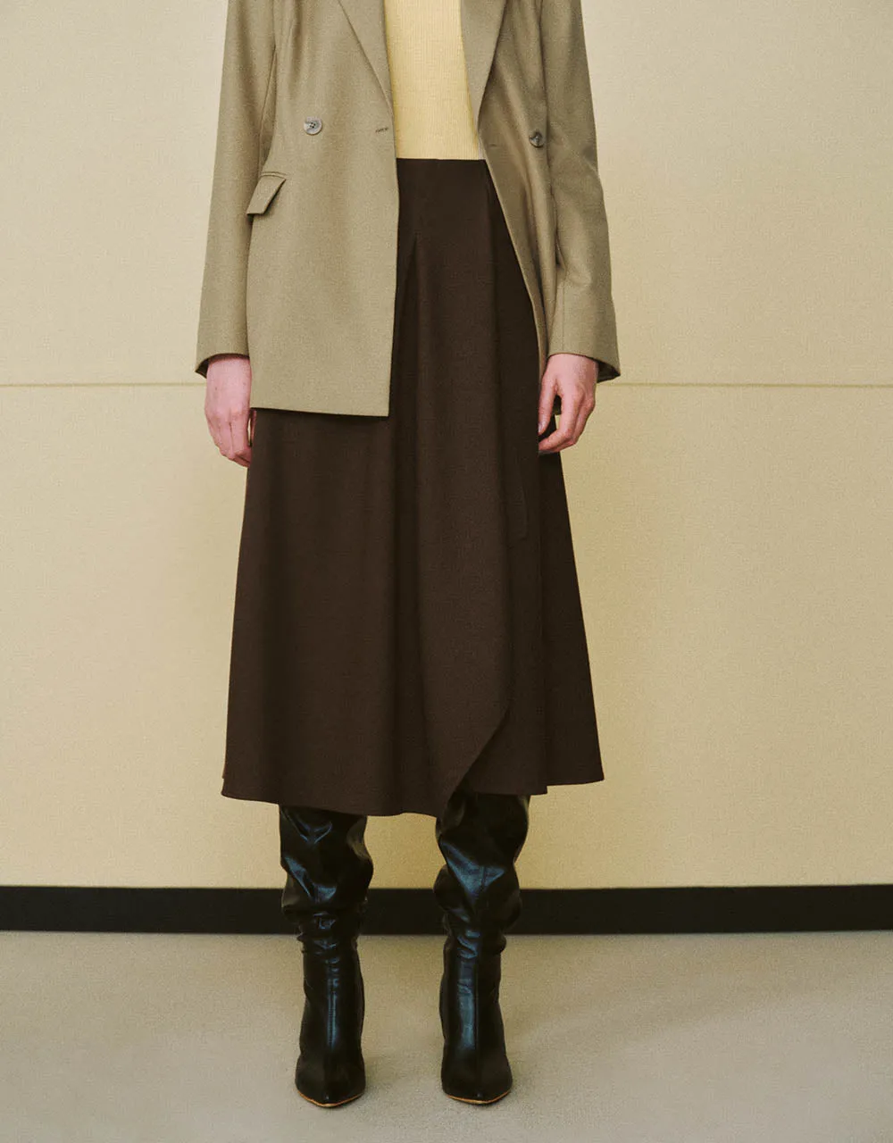 Midi A-Line Skirt