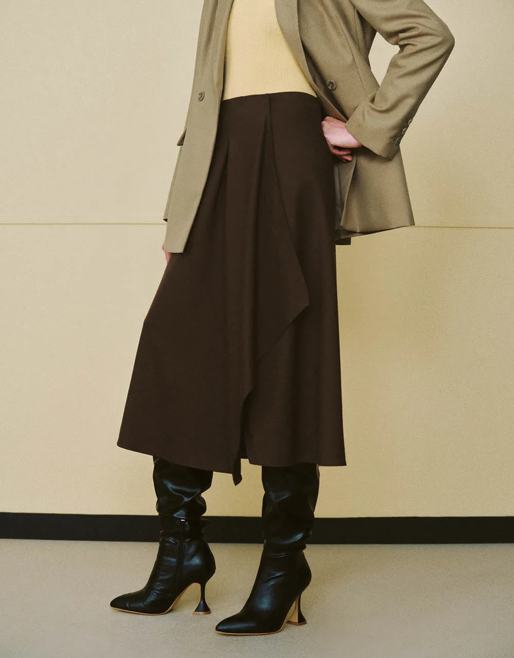 Midi A-Line Skirt