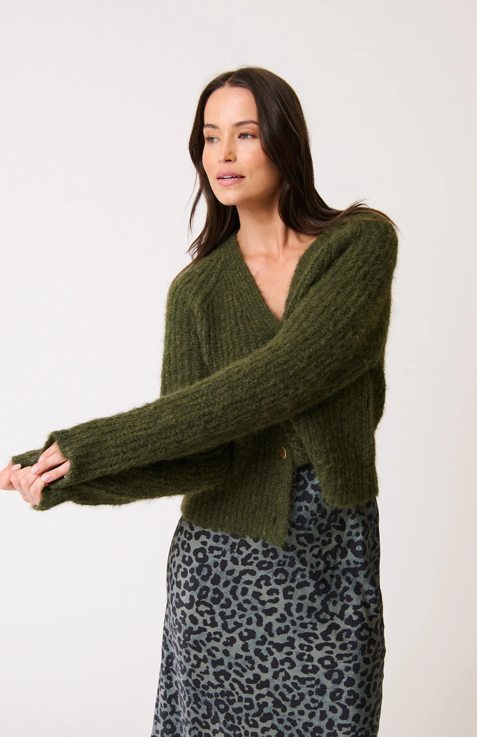 MILLIE SLIP SKIRT || KHAKI LEOPARD