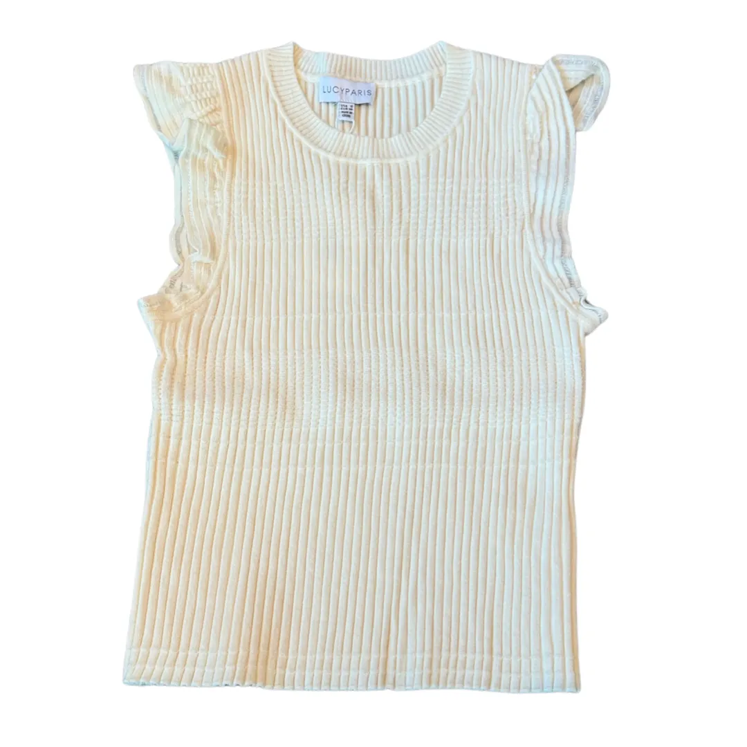 Minerva Cream Sweater Tank (L)