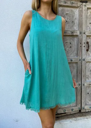 Misty Shift Dress - Noosa Green