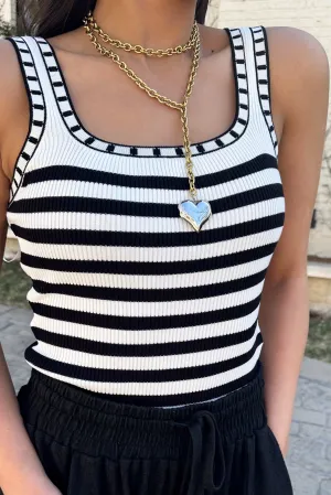MONACO STRIPED KNIT TANK