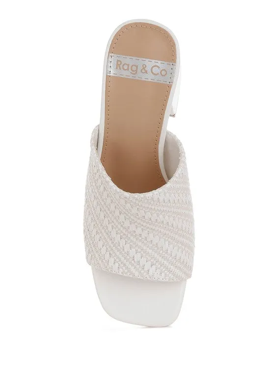 Morgana Woven Raffia Slip Ons