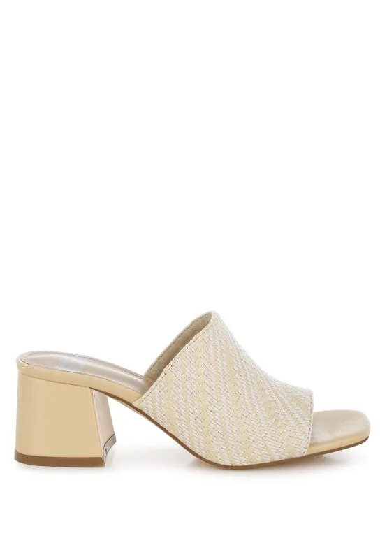 Morgana Woven Raffia Slip Ons