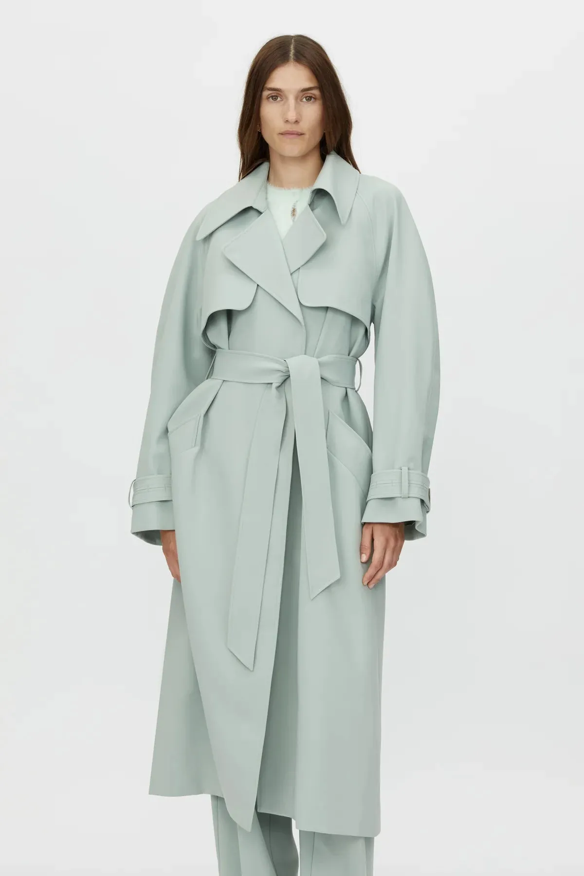 Moriallas Trench Coat Sage Green