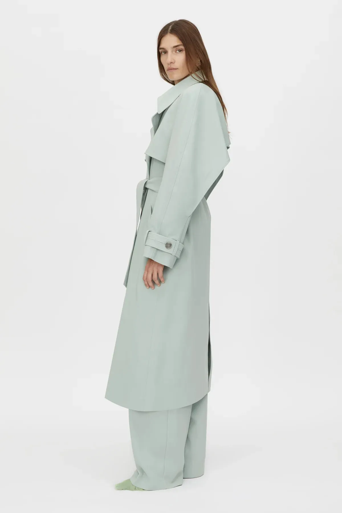Moriallas Trench Coat Sage Green