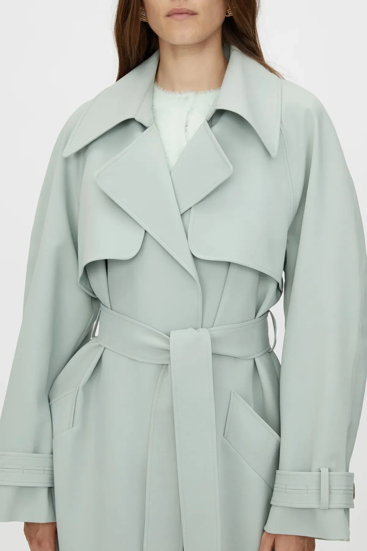 Moriallas Trench Coat Sage Green