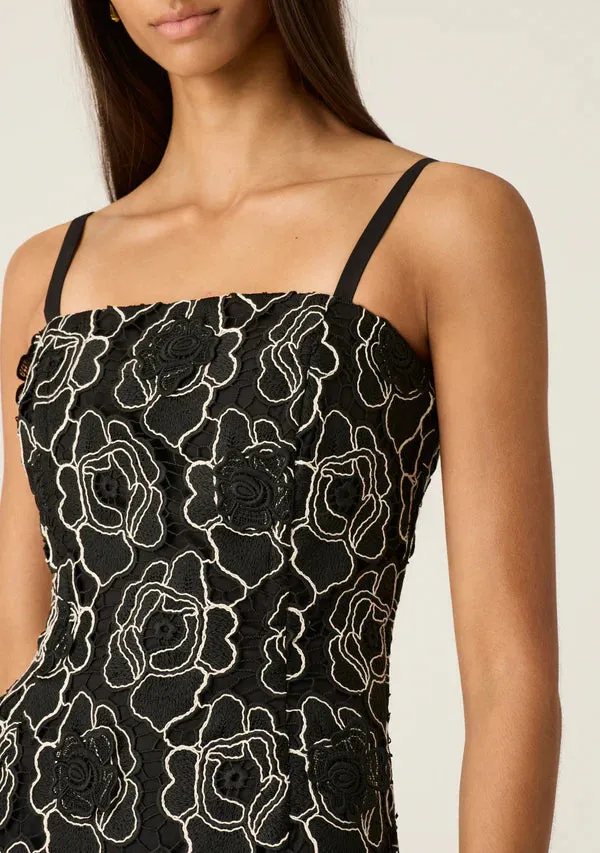 Mos the Label - Dahlia Lace Midi Dress - Black