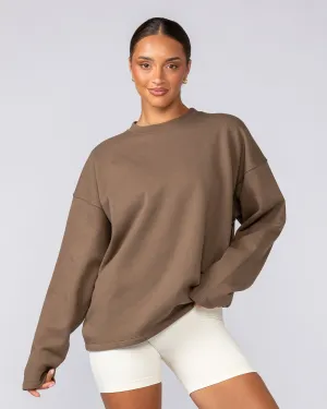 Muscle Nation | Lee Lem Crew Pullover - Washed Hazelnut
