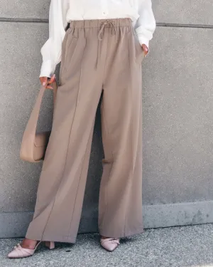 Muse By Magnolia Mocha Drawstring Wide Leg Pants - FINAL SALE