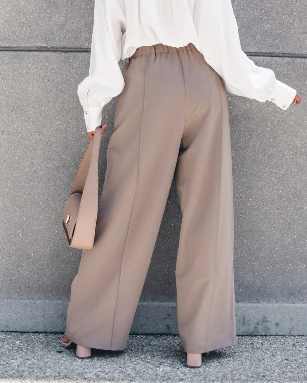 Muse By Magnolia Mocha Drawstring Wide Leg Pants - FINAL SALE