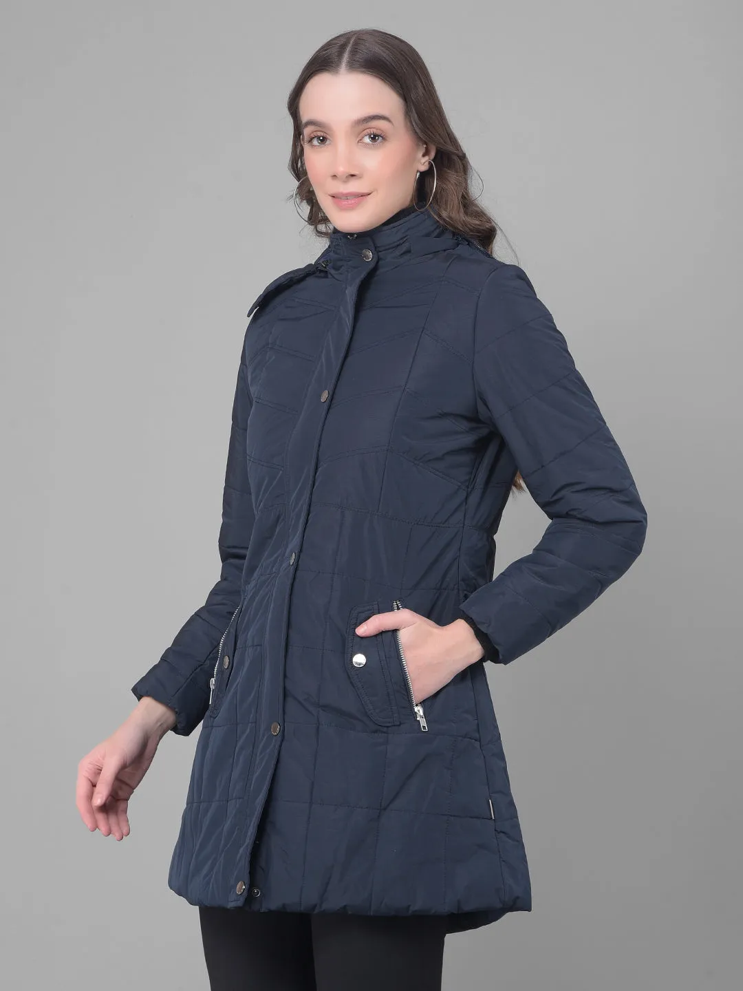Navy Blue Puffer Jacket