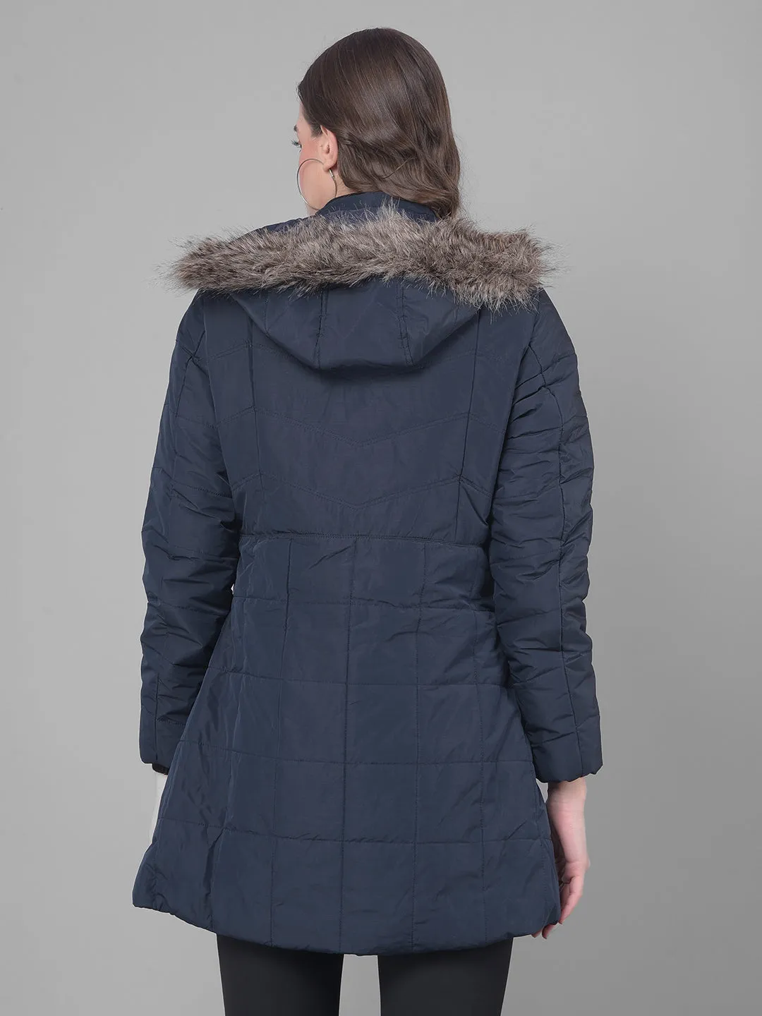 Navy Blue Puffer Jacket
