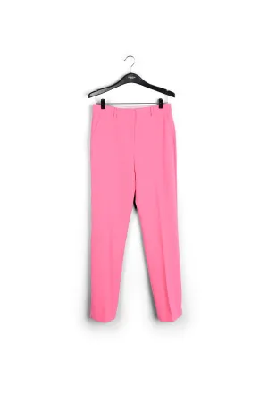 Neon pink straight-leg pants