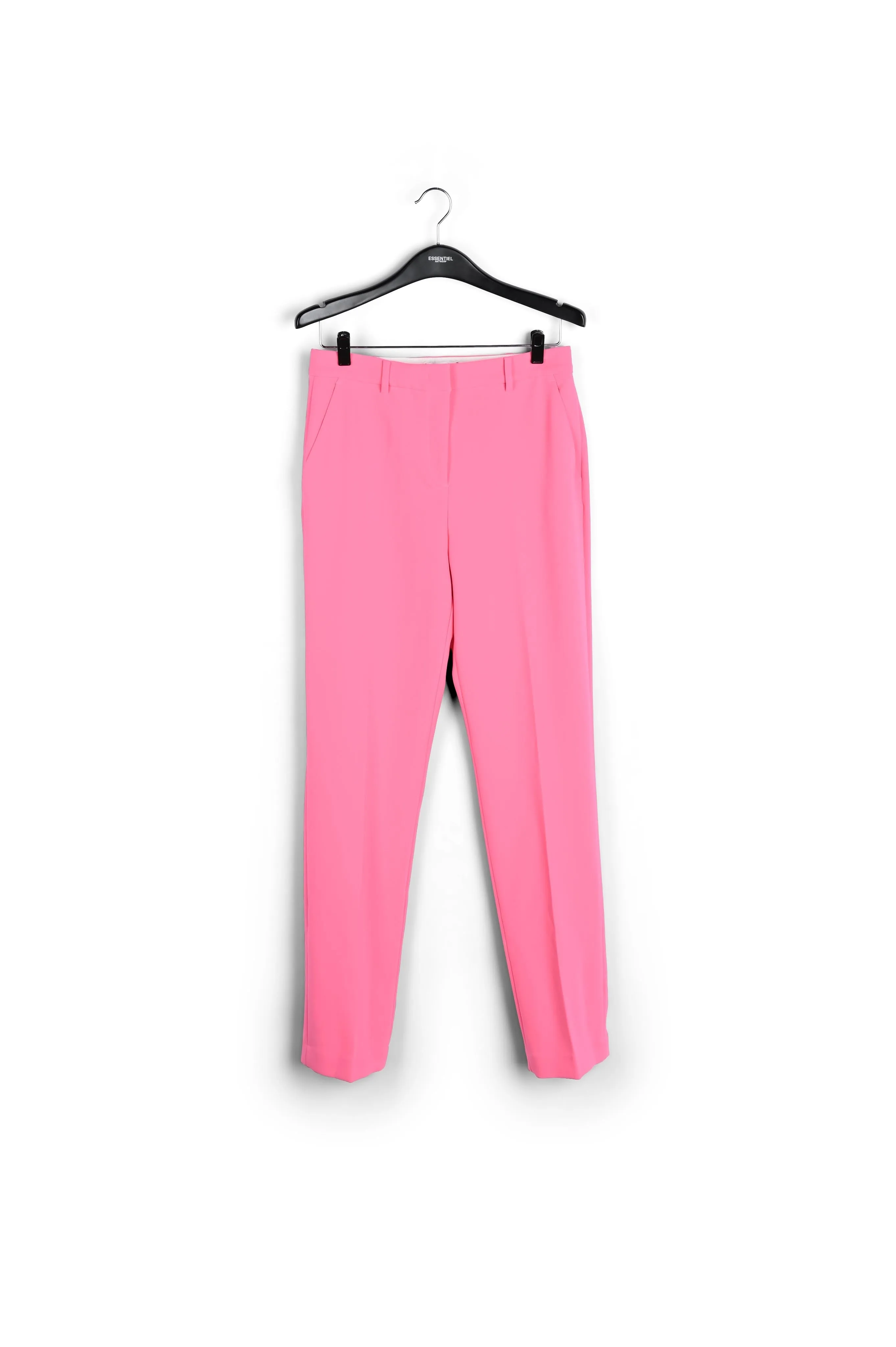 Neon pink straight-leg pants