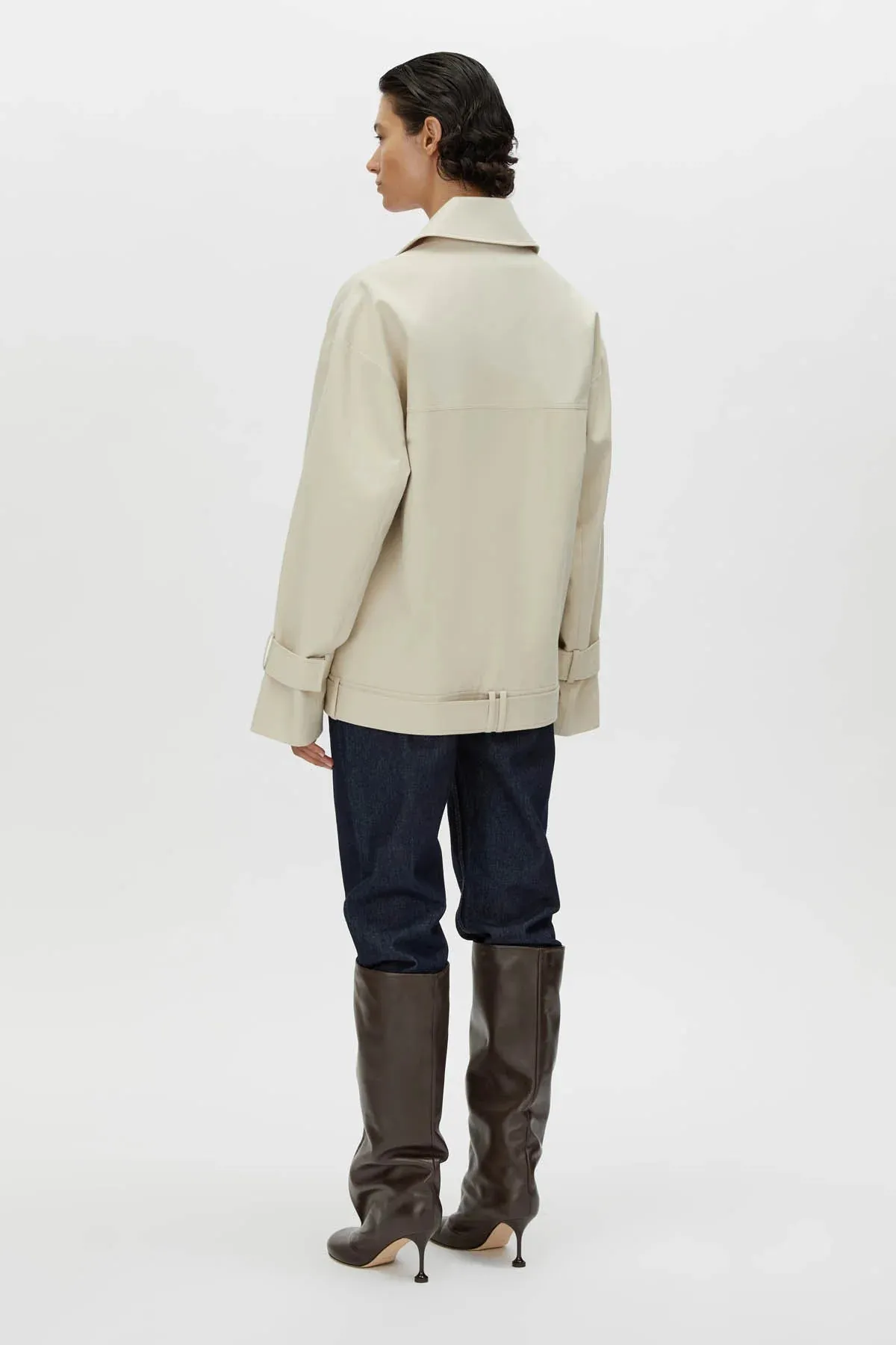 Neroli Short Trench Alabaster White