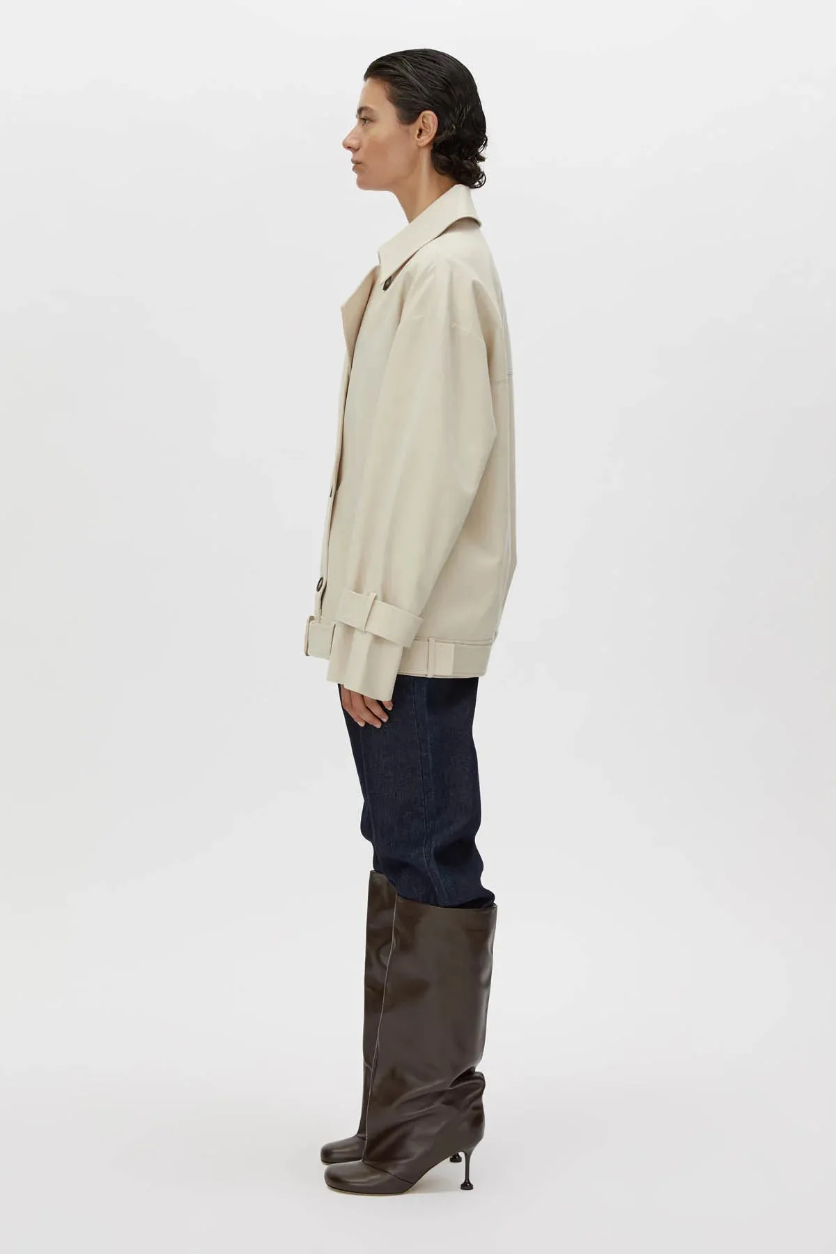 Neroli Short Trench Alabaster White