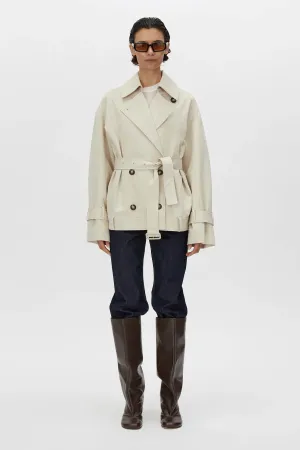 Neroli Short Trench Alabaster White