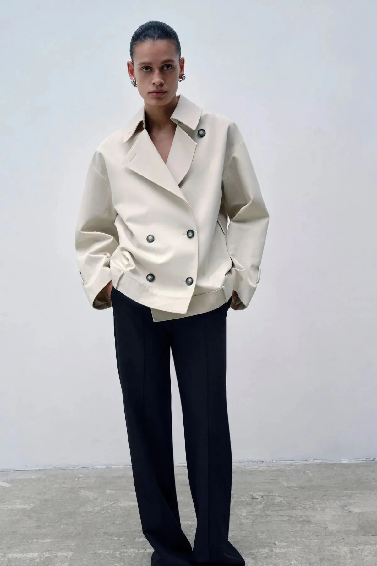 Neroli Short Trench Alabaster White