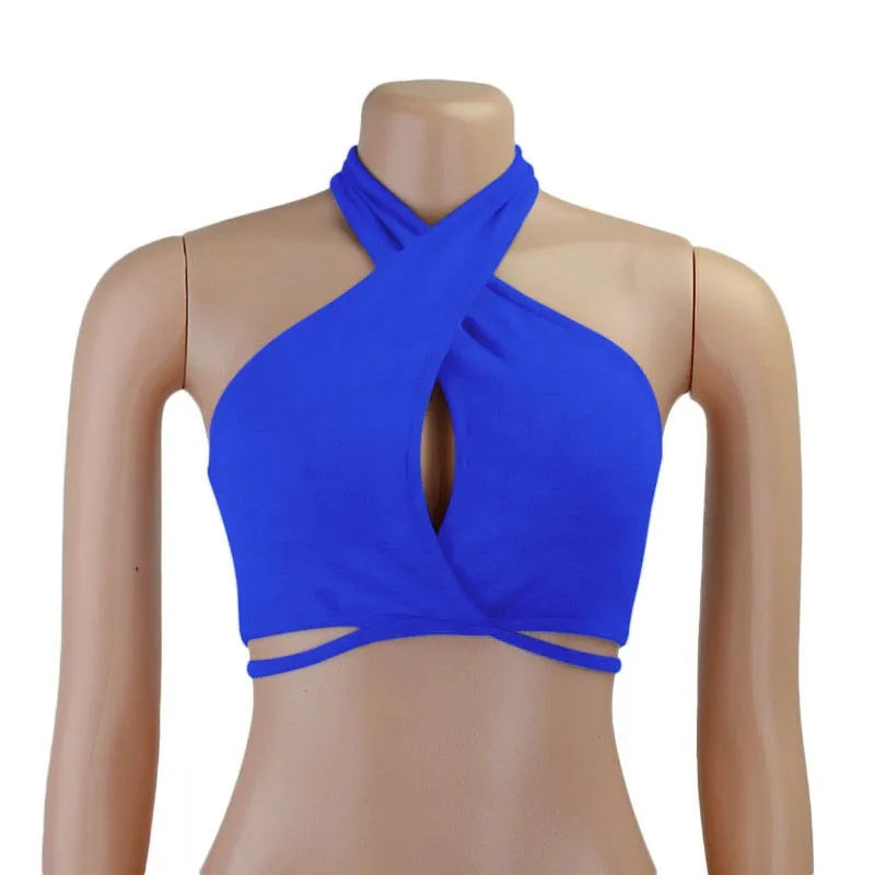 New Summer Fashion Tank Tops Solid Color Casual Short Sleeve Cami Tanks Women Crop Tops White O-neck Vest Funny Girls Tank Top