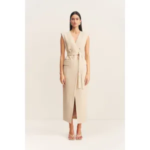 Newman Sleeveless Blazer Midi Dress