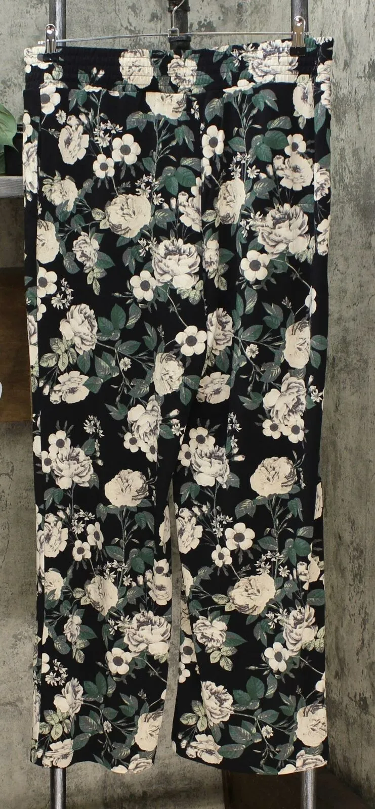 Nina Leonard Women's Plus Size Stretch Crepe Wide Leg Pants With Pockets