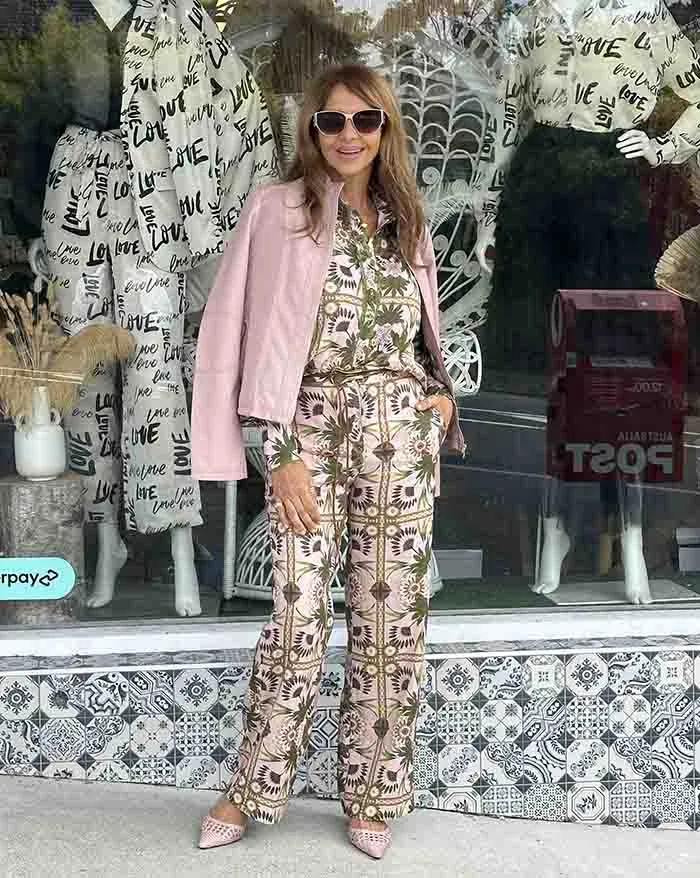 Nisha Palm Printed Pants