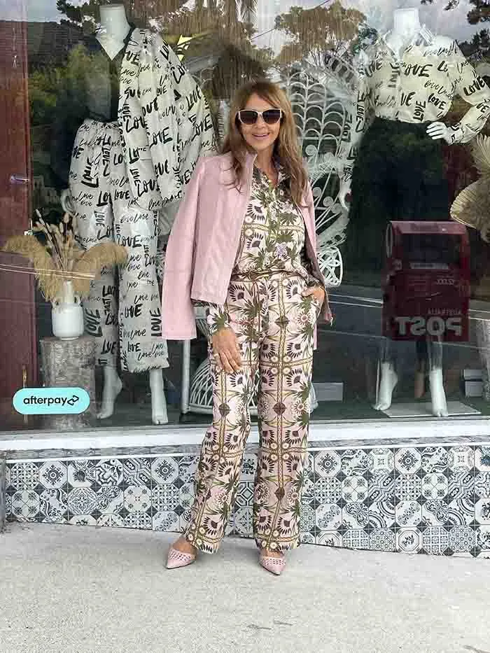 Nisha Palm Printed Pants