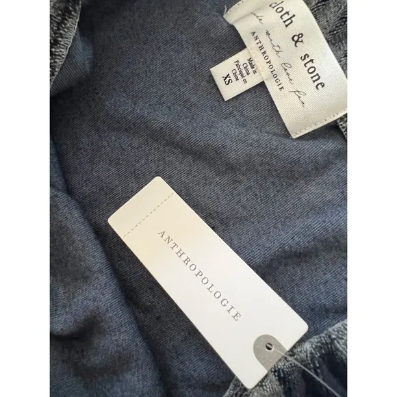 NWT Anthropologie Cloth &amp; Stone Beverly Bias Velvet Midi Skirt in Grey Size XS