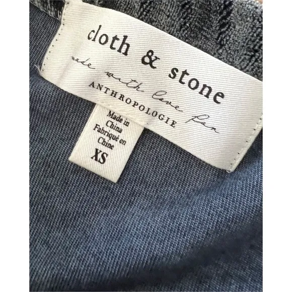 NWT Anthropologie Cloth &amp; Stone Beverly Bias Velvet Midi Skirt in Grey Size XS