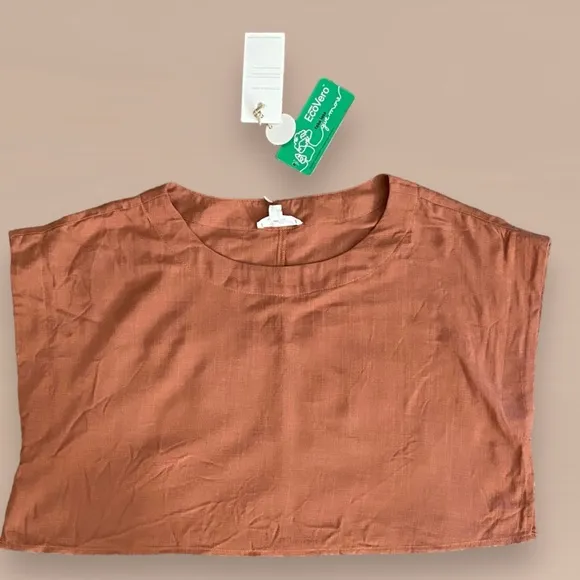 NWT re:blu 2pc Rust Crop Top &amp; Skirt Set Eco Friendly Recycled Fabric SZ S