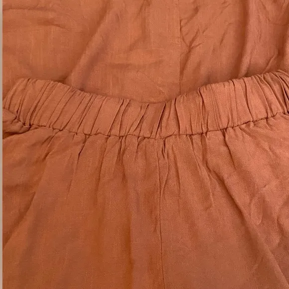 NWT re:blu 2pc Rust Crop Top &amp; Skirt Set Eco Friendly Recycled Fabric SZ S