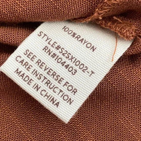 NWT re:blu 2pc Rust Crop Top &amp; Skirt Set Eco Friendly Recycled Fabric SZ S