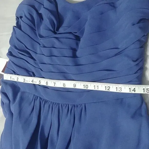 NWT Jasmine Special Occasion Bridesmaid Blue Strapless Maxi dress sz 10
