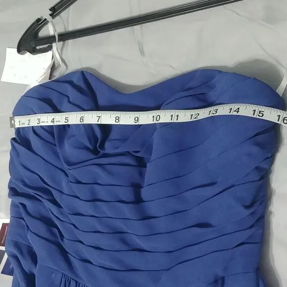 NWT Jasmine Special Occasion Bridesmaid Blue Strapless Maxi dress sz 10