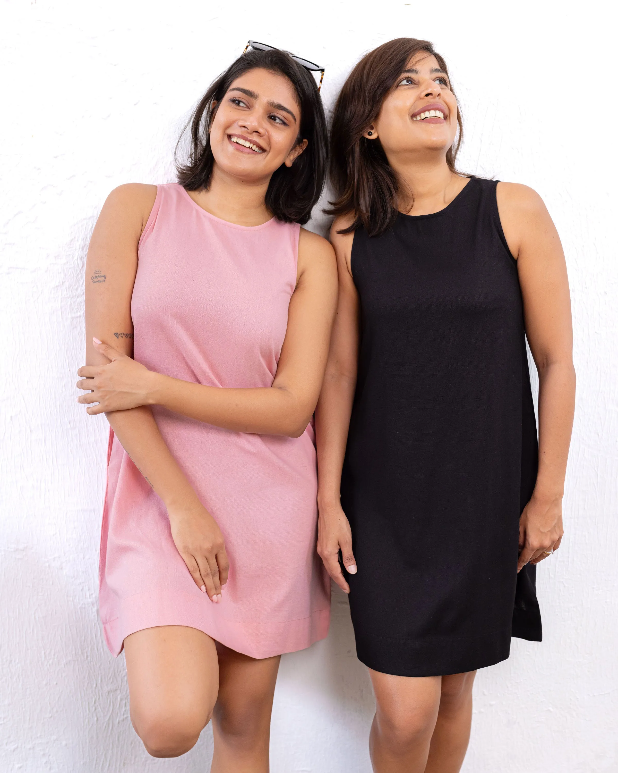 Of Cosy Shift Dress -Black