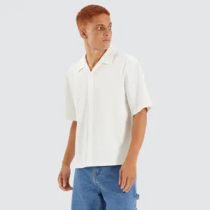 Operator Box Cropped Resort Shirt Off White