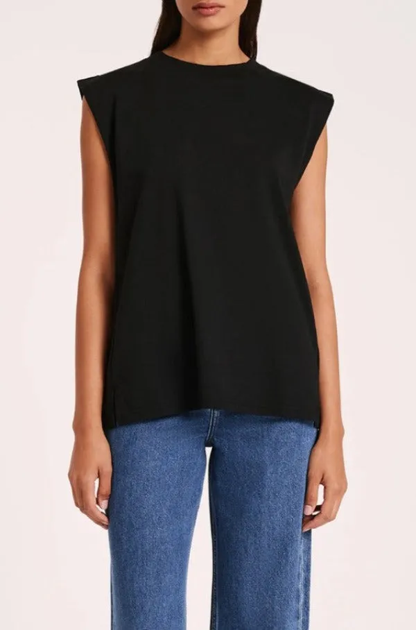 Organic Boyfriend Tank Black