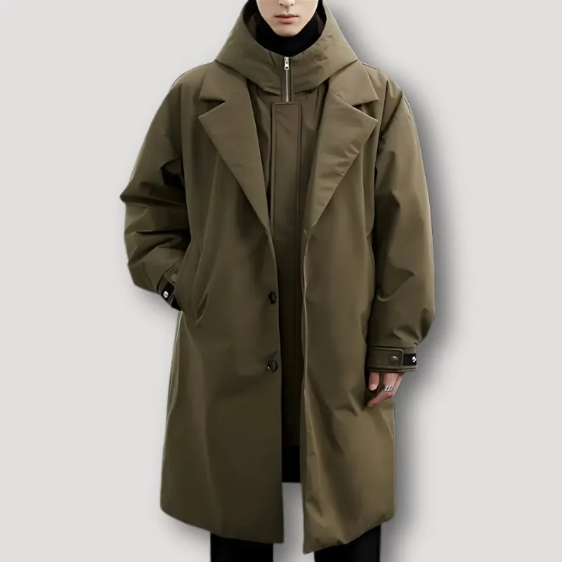 Oversized Trench Coat - Capuchon - Lichtgewicht - Mannen Jas