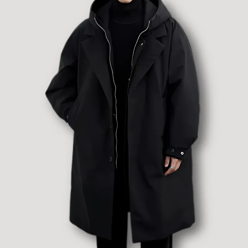 Oversized Trench Coat - Capuchon - Lichtgewicht - Mannen Jas