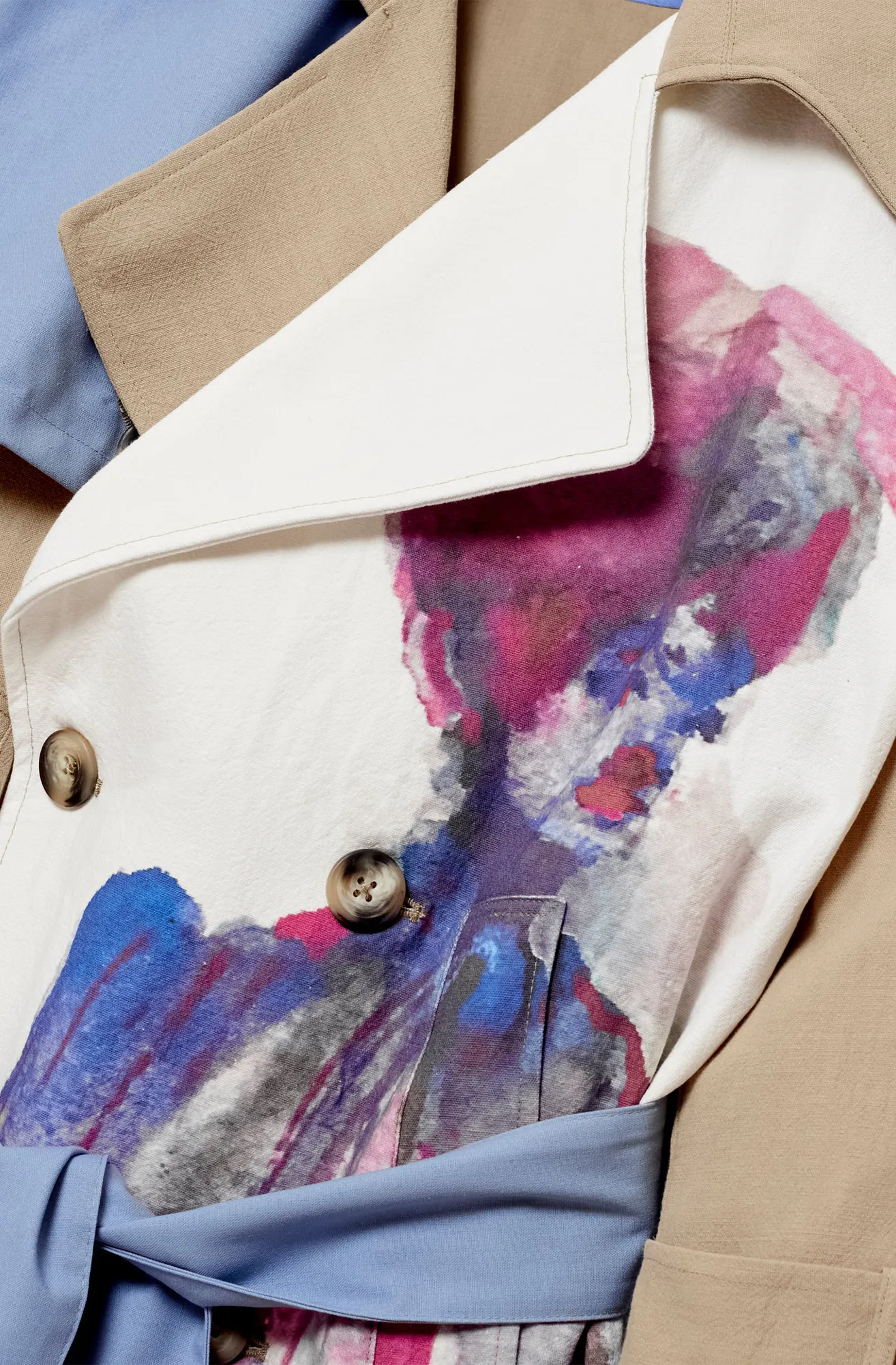PAINTED GIRL TRENCH COAT