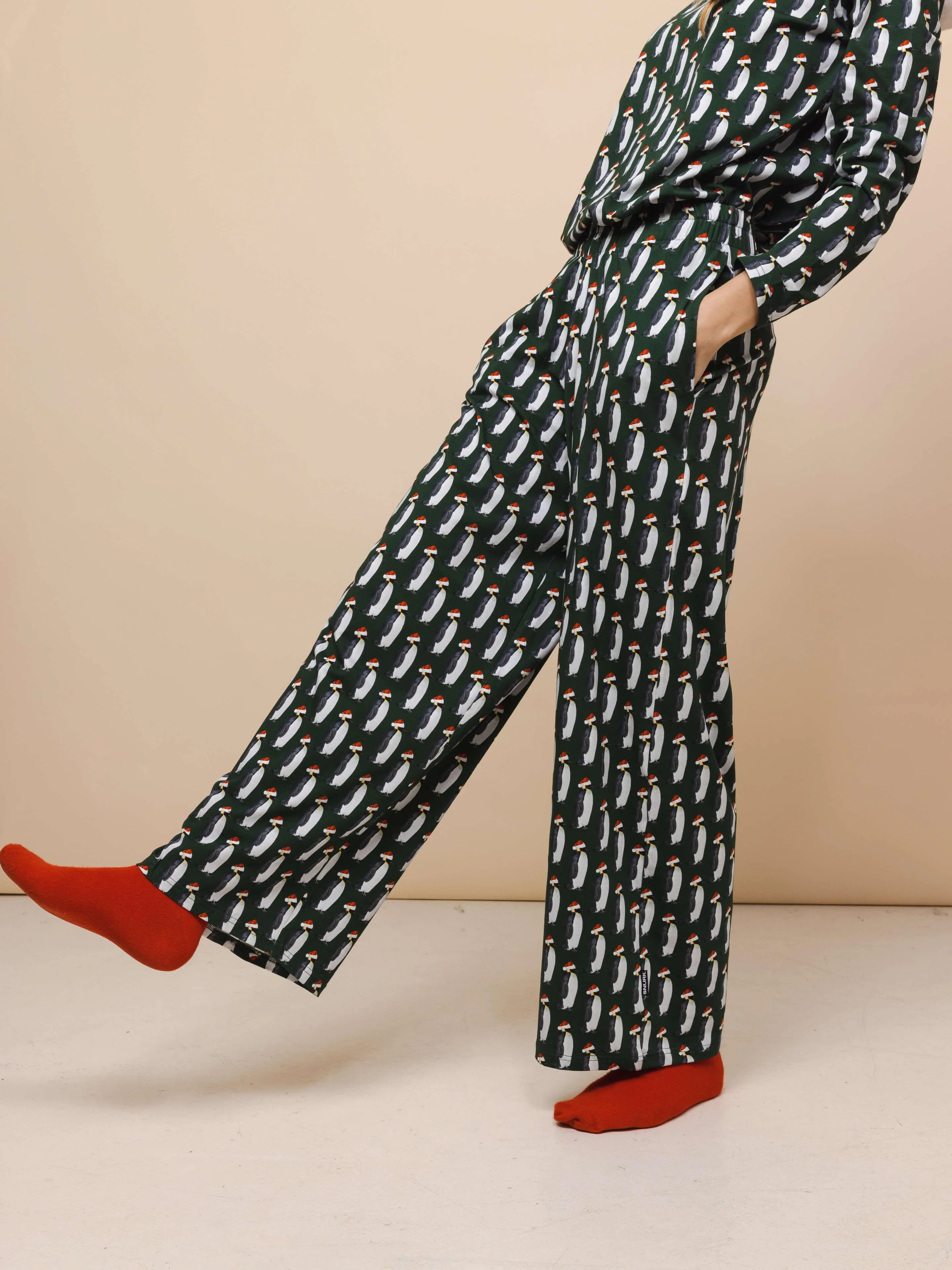 Penguin Xmas Wijde broek Dames
