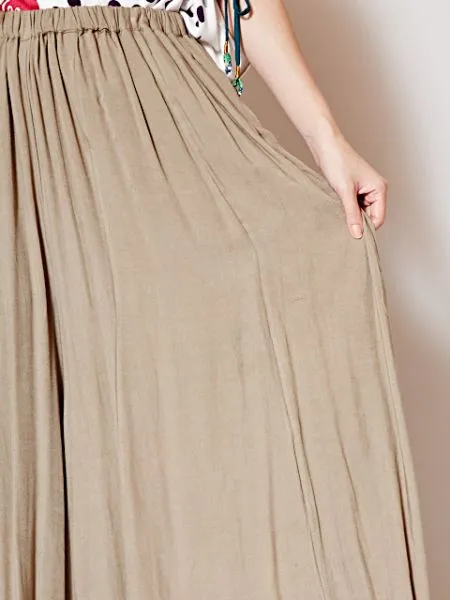 Plain Wide Leg Pants