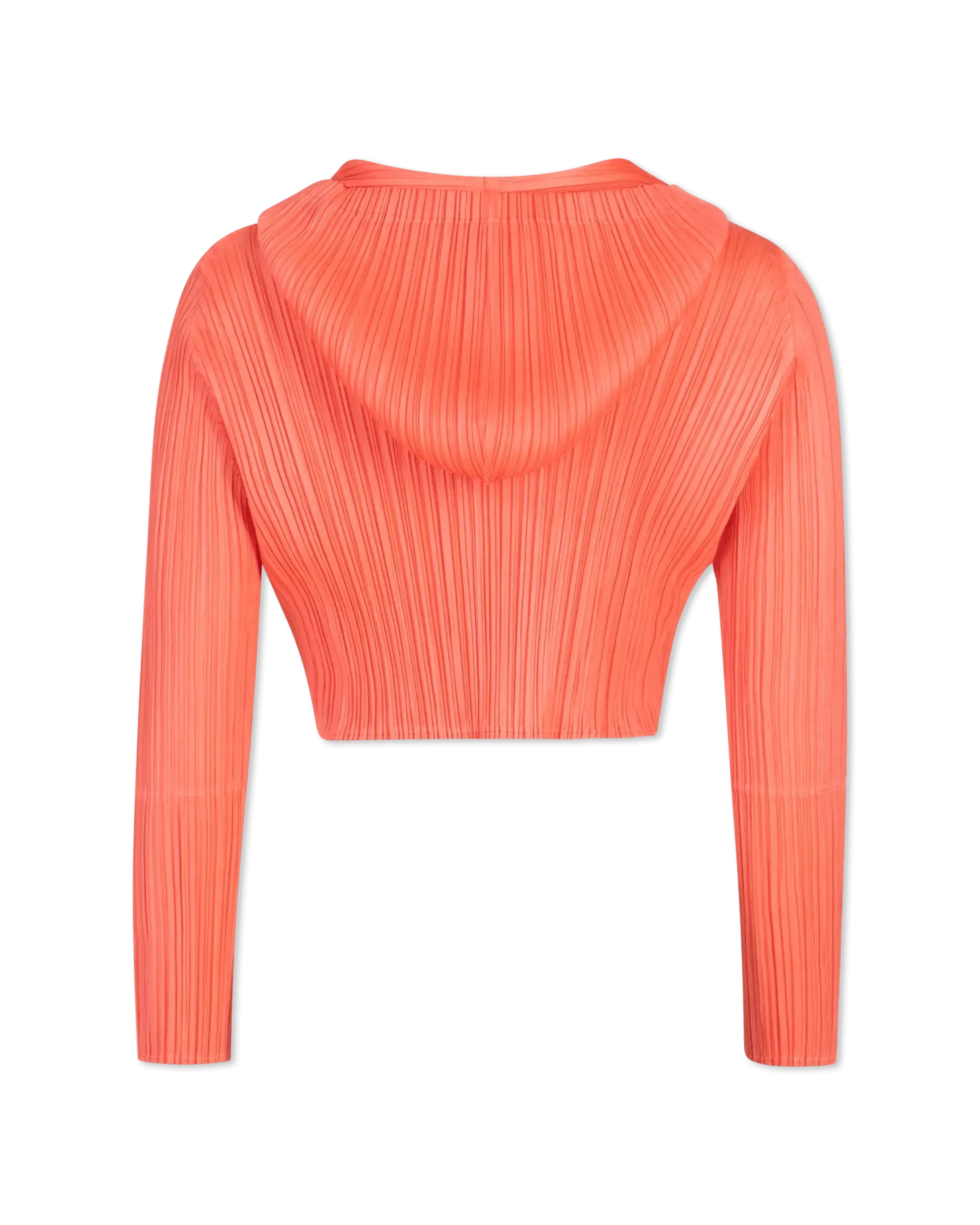 Plissé Hooded Crop Top